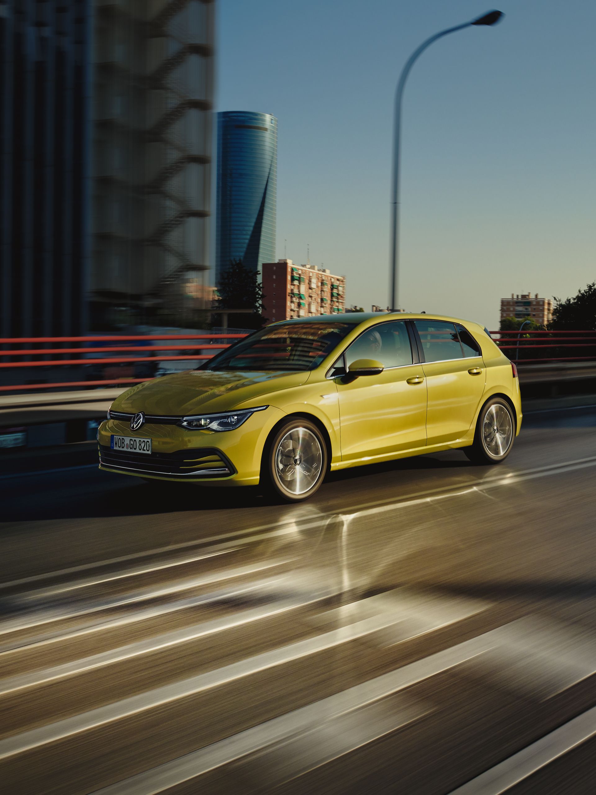 VW Golf Pamje ballore në lëvizje
