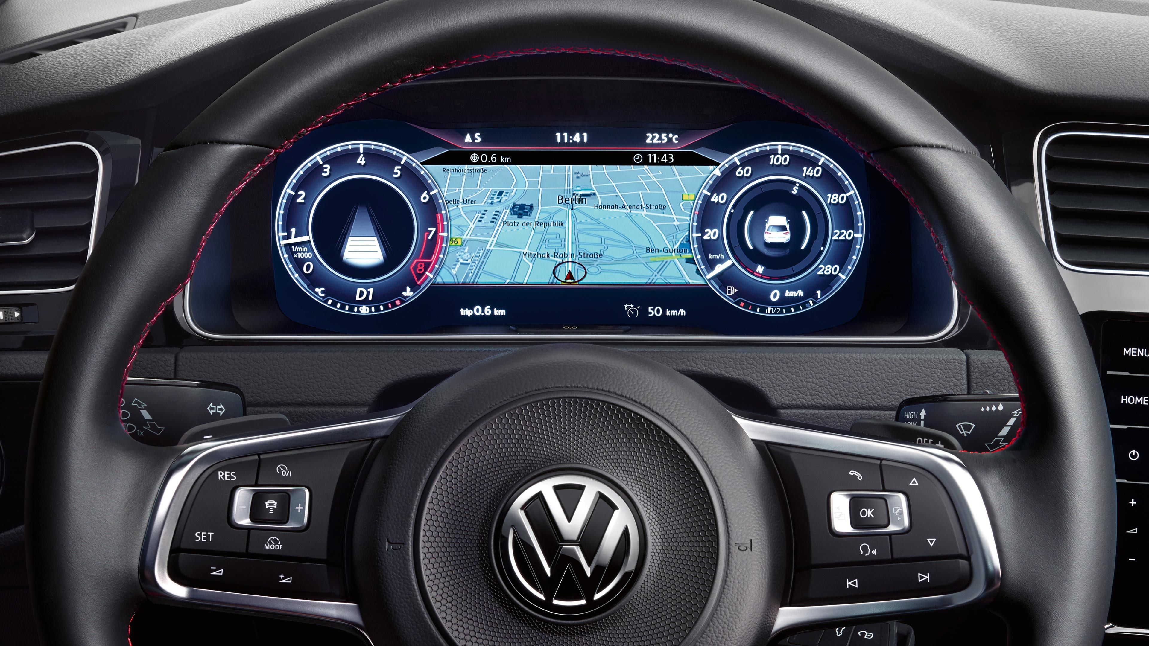vw volkswagen golf info display