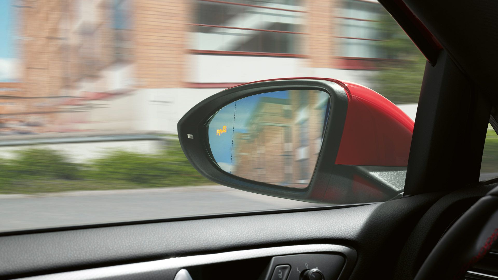 vw volkswagen golf gti rot blind spot sensor