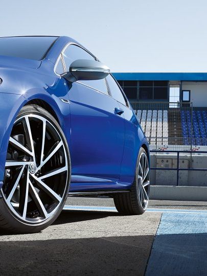 vw volkswagen golf r blau seite